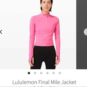 Lululemon hot pink zip up jacket. Great condition worn maybe twice. Size 6